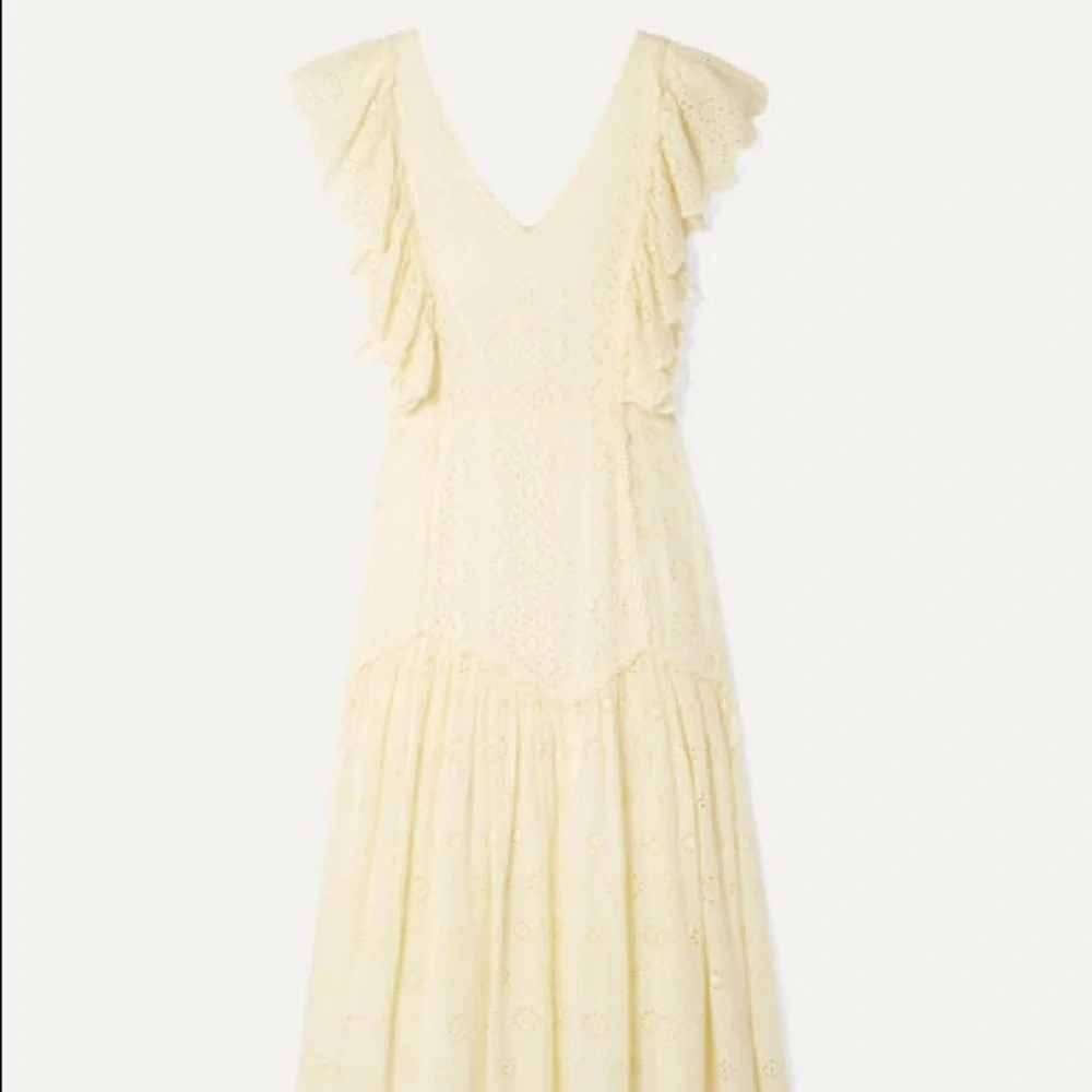 LoveShackFancy Cressida yellow eyelet dress - Picture 5 of 8